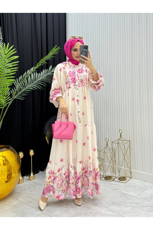 İLAYDA ELBİSE  -PEMBE
