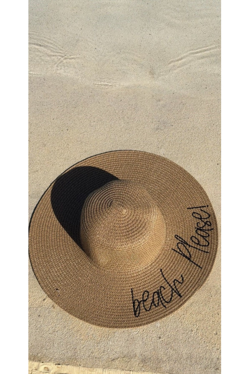 BEACH PLEASE HASIR ŞAPKA 